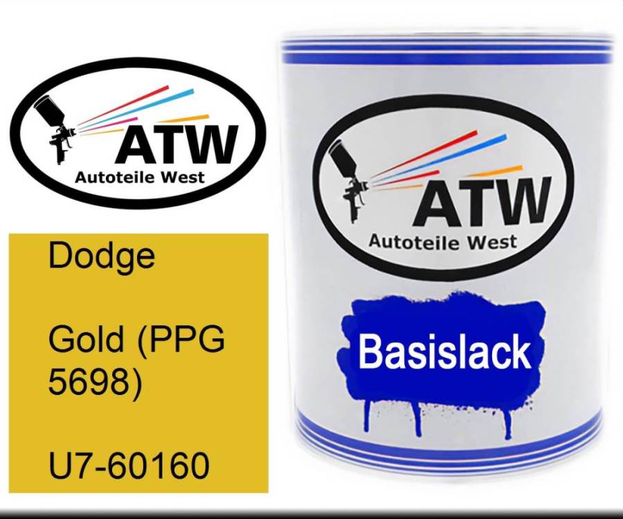 Dodge, Gold (PPG 5698), U7-60160: 1L Lackdose, von ATW Autoteile West.